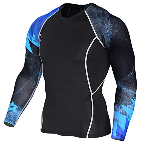 Herren Kompressions-Shirt Funktionsshirts Baselayer Langarm Athletic Quick Dry Fit Sport Tee Shirt T-Shirt Fitnessshirt Laufshirt,TC123,M Herren Kompressions-Shirt Funktionsshirts Baselayer Langarm Athletic Quick Dry Fit Sport Tee Shirt T-Shirt Fitnessshirt Laufshirt,TC123,M von YOUCAI
