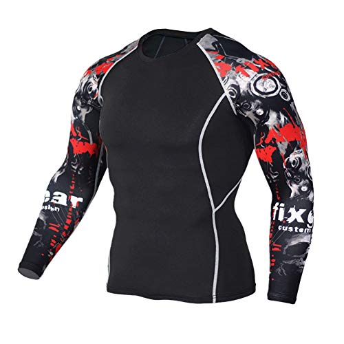 YOUCAI Herren Kompressions-Shirt Funktionsshirts Baselayer Langarm Athletic Quick Dry Fit Sport Tee Shirt T-Shirt Fitnessshirt Laufshirt,TC119,XXL YOUCAI Herren Kompressions-Shirt Funktionsshirts Baselayer Langarm Athletic Quick Dry Fit Sport Tee Shirt T-Shirt Fitnessshirt Laufshirt,TC119,XXL von YOUCAI