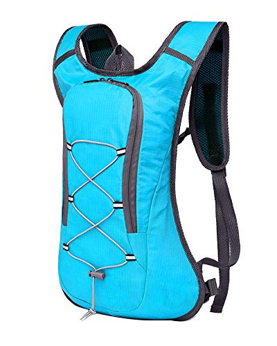 YOUCAI Laufrucksack Ultraleichter Outdoor-Fahrradrucksack Trinkrucksack Wasserdicht Rucksäcke für Sportarten Reisen Bergsteigen Skifahren Jagdbeutel für Männer und Frauen & Kinder Blau One Size von YOUCAI