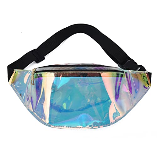 YOUNAFEN Holografische Gürteltasche, durchscheinend, für Strand, Reisen, Damen, Gürteltasche, Bauchtasche, Geldbeutel, Handyhalter von YOUNAFEN