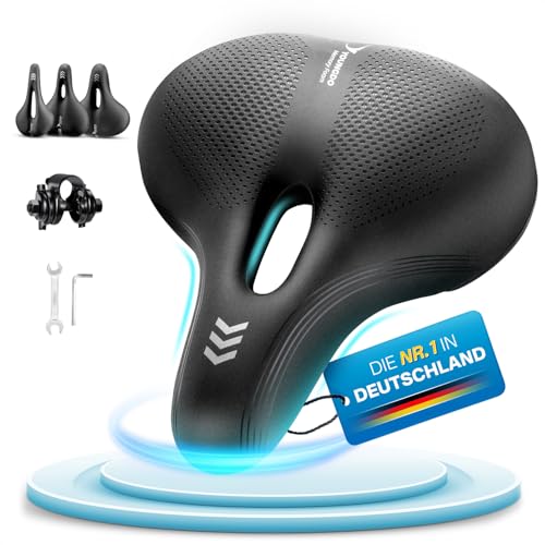 YOUNGDO Fahrradsattel, Bequemer & Ergonomischer Fahrrad Sattel, Neues Modell, Verbesserte Wasserdichtigkeit, Memory-Foam, Atmungsaktiv, Stoßdämpfend, Fahrradsattel Herren & Fahrradsattel Damen(City) YOUNGDO Fahrradsattel, Bequemer & Ergonomischer Fahrrad Sattel, Neues Modell, Verbesserte Wasserdichtigkeit, Memory-Foam, Atmungsaktiv, Stoßdämpfend, Fahrradsattel Herren & Fahrradsattel Damen(City) von YOUNGDO