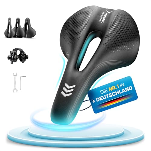 YOUNGDO Fahrradsattel, Bequemer & Ergonomischer Fahrrad Sattel, Neues Modell, Verbesserte Wasserdichtigkeit, Memory-Foam, Atmungsaktiv, Stoßdämpfend, Fahrradsattel Herren & Damen(MTB) YOUNGDO Fahrradsattel, Bequemer & Ergonomischer Fahrrad Sattel, Neues Modell, Verbesserte Wasserdichtigkeit, Memory-Foam, Atmungsaktiv, Stoßdämpfend, Fahrradsattel Herren & Damen(MTB) von YOUNGDO
