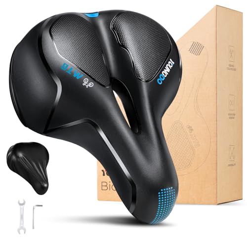 YOUNGDO Fahrradsattel, Gel Fahrradsitz, breiter, weicher, komfortabel atmungsaktiv stoßdämpfend, Ergonomisch Fahrrad Sattel mit wasserdichte Abdeckung YOUNGDO Fahrradsattel, Gel Fahrradsitz, breiter, weicher, komfortabel atmungsaktiv stoßdämpfend, Ergonomisch Fahrrad Sattel mit wasserdichte Abdeckung von YOUNGDO