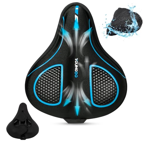 YOUNGDO Gel-Fahrradsattelbezug aus Gel, weich und bequem, mit wasserdichter Abdeckung, für Stadtfahrrad, Rennrad, MTB, E-Bike, 28 x 25 cm YOUNGDO Gel-Fahrradsattelbezug aus Gel, weich und bequem, mit wasserdichter Abdeckung, für Stadtfahrrad, Rennrad, MTB, E-Bike, 28 x 25 cm von YOUNGDO