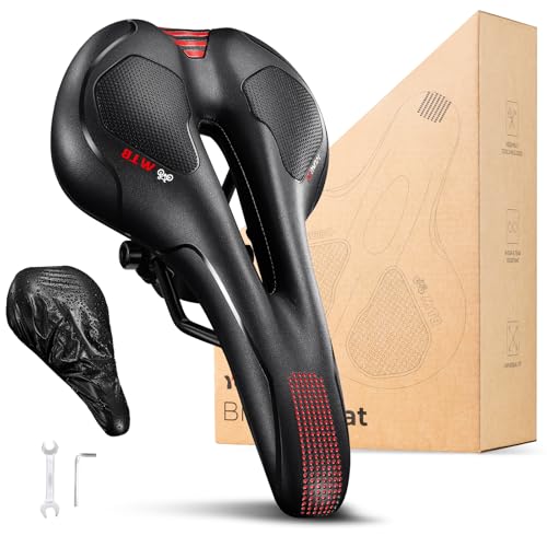 YOUNGDO Fahrradsattel, Gel Fahrradsitz, weicher, komfortabel atmungsaktiv stoßdämpfend, Ergonomisch Fahrrad Sattel mit wasserdichte Abdeckung YOUNGDO Fahrradsattel, Gel Fahrradsitz, weicher, komfortabel atmungsaktiv stoßdämpfend, Ergonomisch Fahrrad Sattel mit wasserdichte Abdeckung von YOUNGDO