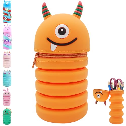 YOUYIKE Federmäppchen Klein, 2-in-1 Kawaii Federmäppchen Kinder und Stifthalter, Teleskopisc mäppchen Kinder, Federtasche Jungen, Silikon Pencil Case für Mädchen Jungen Teen Geschenk zum Schulanfang YOUYIKE Federmäppchen Klein, 2-in-1 Kawaii Federmäppchen Kinder und Stifthalter, Teleskopisc mäppchen Kinder, Federtasche Jungen, Silikon Pencil Case für Mädchen Jungen Teen Geschenk zum Schulanfang von YOUYIKE