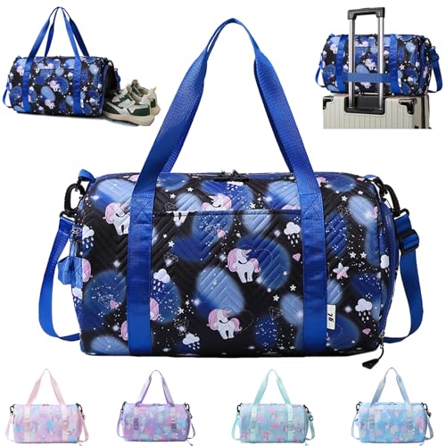 YOUYIKE Sporttasche Mädchen, Einhorn Yogatasche, Reisetasche Kinder, Schwimmtasche, Wasserdicht Turnbeutel, Gym Bag, Sportrucksack, Trainingstasche mit Schuhfach & Nassfach, Schwarz YOUYIKE Sporttasche Mädchen, Einhorn Yogatasche, Reisetasche Kinder, Schwimmtasche, Wasserdicht Turnbeutel, Gym Bag, Sportrucksack, Trainingstasche mit Schuhfach & Nassfach, Schwarz von YOUYIKE