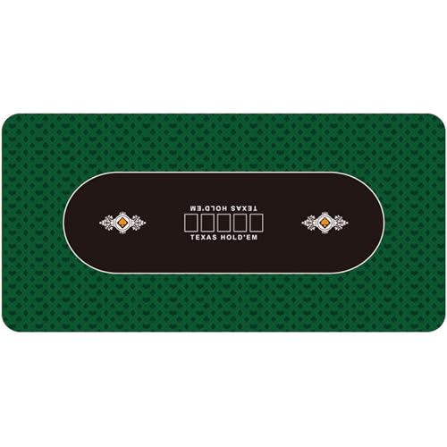 YOYOBABY 004,240 * 120CM, Poker Tischmatte Texas Holdem Poker Table Mat Anti-Rutsch Gummi Professionelle Poker Tischmatten Tragbar Pokermatte Geeignet für Thematische Partykarten von YOYOBABY