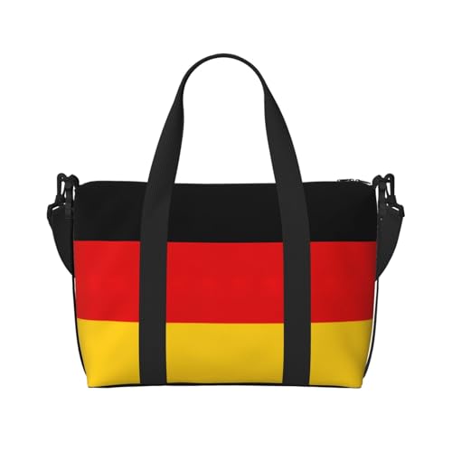 Reisetasche mit deutscher Flagge, Workout-Reisetasche, Übernachtungs-Umhängetasche, Wochenendtasche für Damen und Herren, Schwarz, Einheitsgröße von YQxwJL