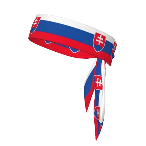 Schweißband mit Flagge der Slowakei für Herren, Ninja-Stirnbänder, Sport-Kopfband, athletisches Stirnband für Herren von YQxwJL