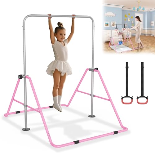 YRHome Höhenverstellbar Gymnastikstange Kinder Faltbarer Reckstange Indoor Gymnastics Bars Turngeräte Für Kinder Indoor Gym Garten Max. Belastbar 140 LBS Mit Zugring Rosa YRHome Höhenverstellbar Gymnastikstange Kinder Faltbarer Reckstange Indoor Gymnastics Bars Turngeräte Für Kinder Indoor Gym Garten Max. Belastbar 140 LBS Mit Zugring Rosa von YRHome