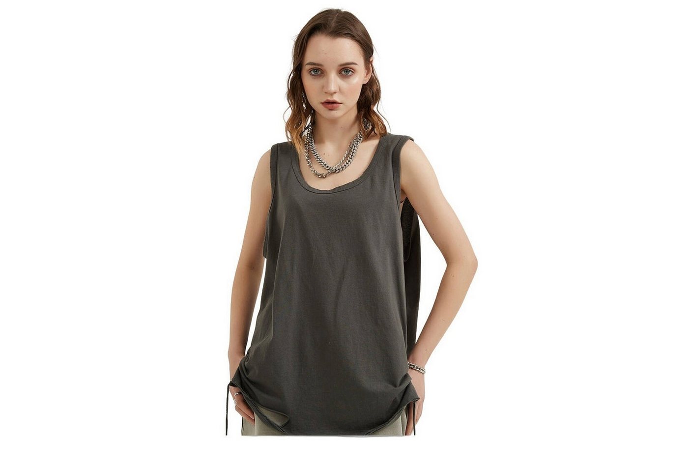 YRIIOMO T-Shirt Damen modisches, lockeres Sport-Top, vielseitiges Basistop T-Shirt von YRIIOMO