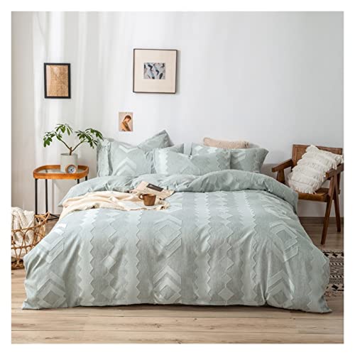 Weiche Bettwäsche-Sets, prägnantes Bettdecken-Bettbezug-Set, Jacquard-Bettbezug mit Blumenmuster, 3-teilig, ohne Laken, Bettwäsche-Set für Doppelbett, Queensize-Bett und Kingsize-Bett, Bettdecken-Set von YRKZUR