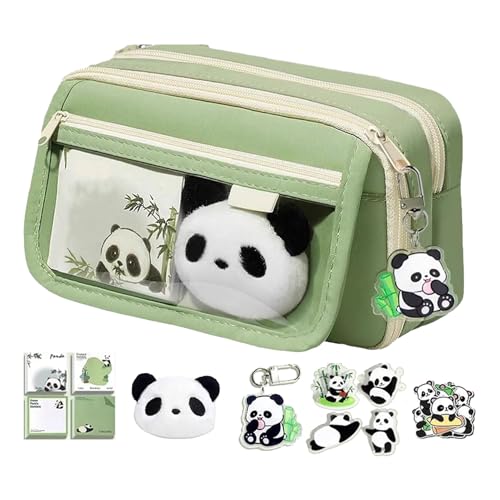 Panda Federmäppchen, Niedliches Panda Federtaschen Große Kapazität Mäppchen Mit Brosche Aufkleber Pin Notizblock Stiftetasche Für Middle School College Office Studentin Mädchen Geschenk, 22x7.5x13cm Panda Federmäppchen, Niedliches Panda Federtaschen Große Kapazität Mäppchen Mit Brosche Aufkleber Pin Notizblock Stiftetasche Für Middle School College Office Studentin Mädchen Geschenk, 22x7.5x13cm von YRTUOP