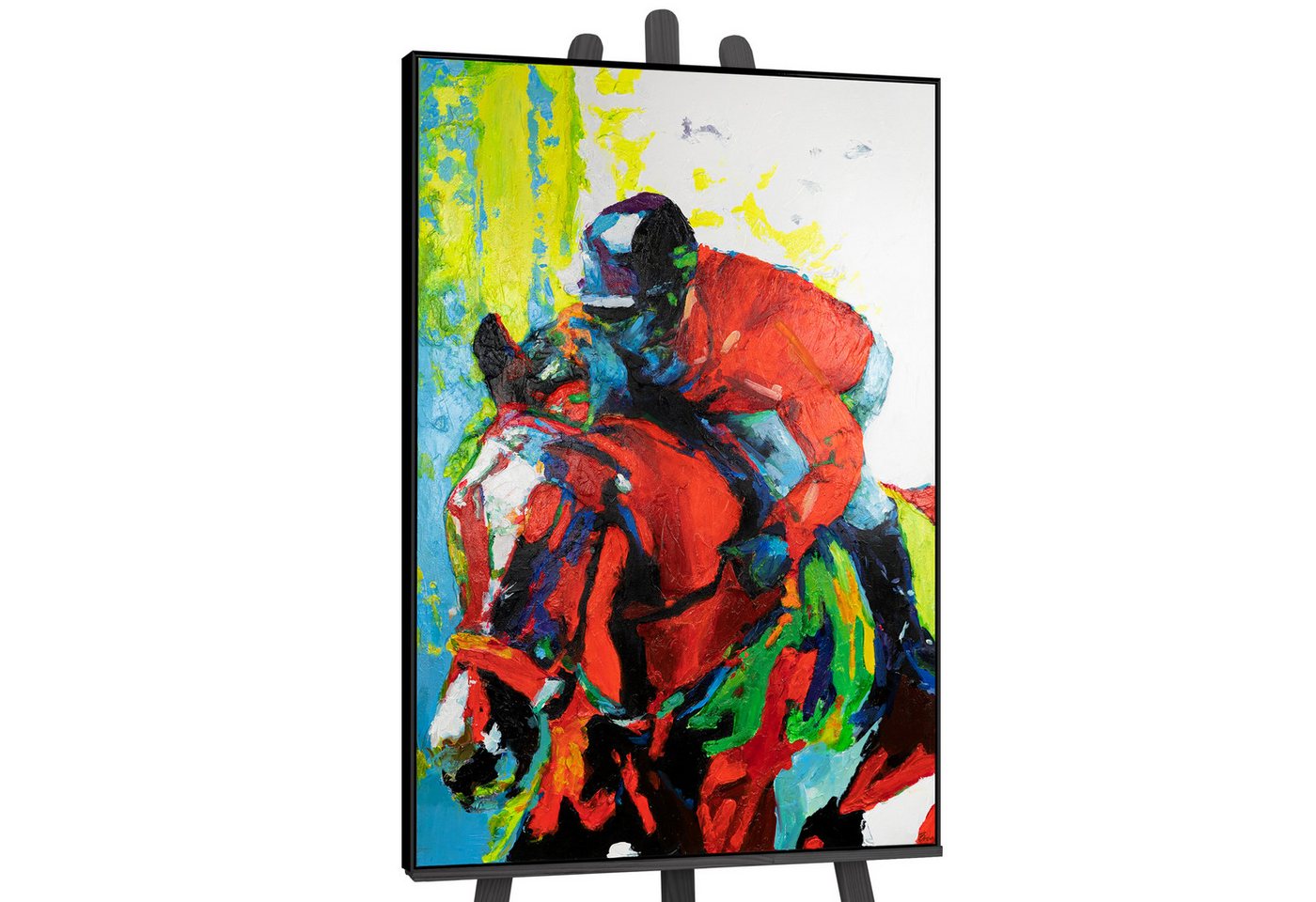 YS-Art Gemälde Flug der Reitkunst, Sport YS-Art Gemälde Flug der Reitkunst, Sport von YS-Art