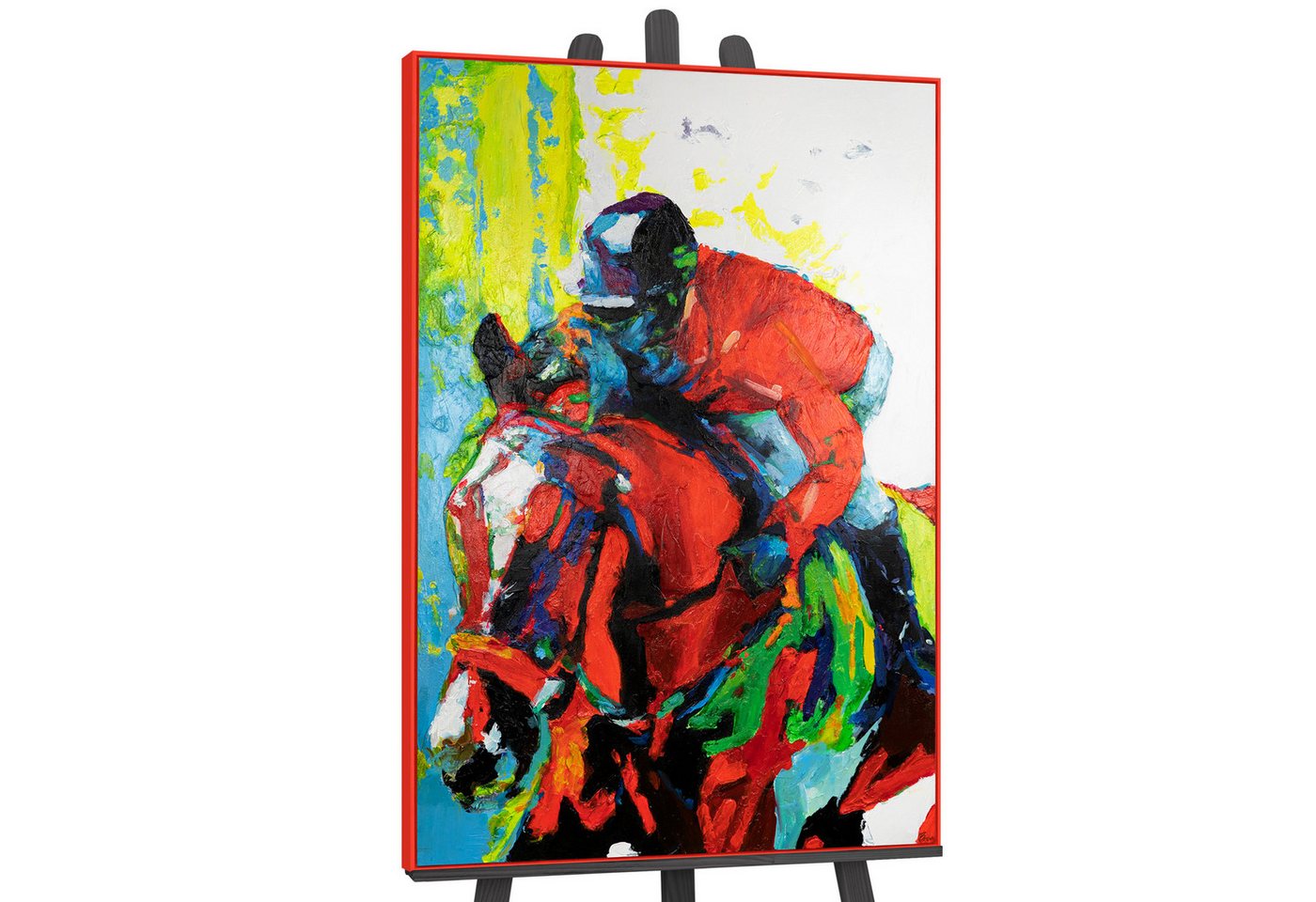 YS-Art Gemälde Flug der Reitkunst, Sport YS-Art Gemälde Flug der Reitkunst, Sport von YS-Art