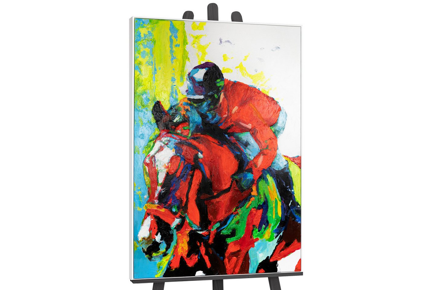 YS-Art Gemälde Flug der Reitkunst, Sport YS-Art Gemälde Flug der Reitkunst, Sport von YS-Art