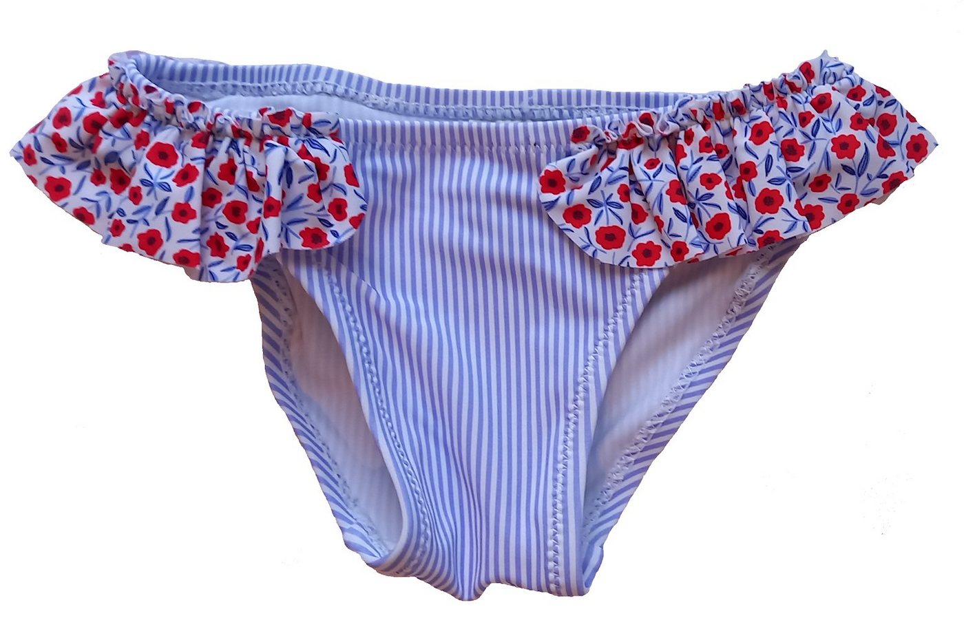 YSABEL MORA Badehose Ysabel Mora Baby Badehose Bikinislip Blumen Stripes hellblau von YSABEL MORA