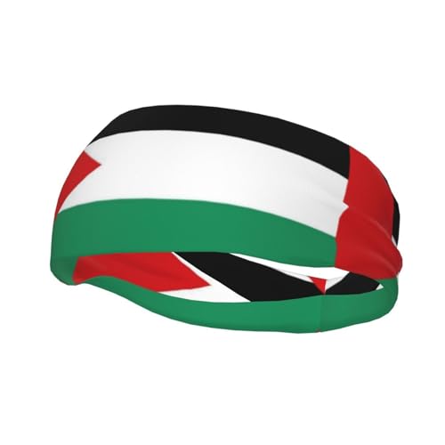 Niedliche Palästina-Flaggen-Stirnbänder für Damen und Herren, Schweißband, Sport-Stirnband zum Laufen, Radfahren, Yoga, Fitnessstudio, Training von YSBYEIU