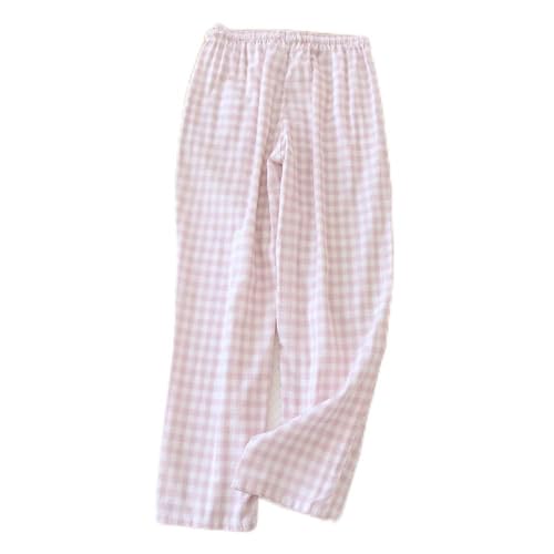 YSGE Pyjamahose Damen,Bequeme Pyjamahose Für Damen, Lässig, Dünn, Locker, Rosa, Kariert, Druck, Frühlingsschlafhose, Stretch, Kordelzug, Weites Bein, Yogahose, Lounge, Heimkleidung, Hose, M YSGE Pyjamahose Damen,Bequeme Pyjamahose Für Damen, Lässig, Dünn, Locker, Rosa, Kariert, Druck, Frühlingsschlafhose, Stretch, Kordelzug, Weites Bein, Yogahose, Lounge, Heimkleidung, Hose, M von YSGE