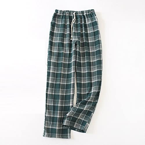 YSGE Yoga-Hosen Für Damen,Karierte Pyjamahose Für Damen, Lässig, Locker, Dünn, Dunkelgrün, Krepp, Karierter Druck, Frühling, Weich, Gemütlich, Schlafhose, Stretch-Kordelzug, Weites Bein, Yogahose, YSGE Yoga-Hosen Für Damen,Karierte Pyjamahose Für Damen, Lässig, Locker, Dünn, Dunkelgrün, Krepp, Karierter Druck, Frühling, Weich, Gemütlich, Schlafhose, Stretch-Kordelzug, Weites Bein, Yogahose, von YSGE