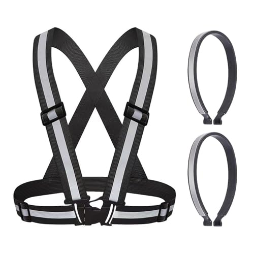 1 Stück Reflektierende Weste, 1 Paar Reflektierende Hosenbeinclips, Verstellbare Weste, Elastische Hosenbeinclips, Reflektierende Weste Zum Radfahren, Reflektierende Hosenbeinclips Für Nachtlauf 1 Stück Reflektierende Weste, 1 Paar Reflektierende Hosenbeinclips, Verstellbare Weste, Elastische Hosenbeinclips, Reflektierende Weste Zum Radfahren, Reflektierende Hosenbeinclips Für Nachtlauf von YSJCHEBS