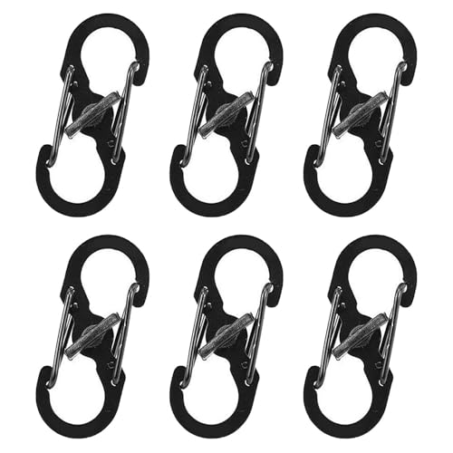 YSJCHEBS 6 Stück Edelstahlschnallen, Federmetallschnallen, Outdoor-Campingschnallen, Multifunktionskarabiner, Rucksackschnallen YSJCHEBS 6 Stück Edelstahlschnallen, Federmetallschnallen, Outdoor-Campingschnallen, Multifunktionskarabiner, Rucksackschnallen von YSJCHEBS