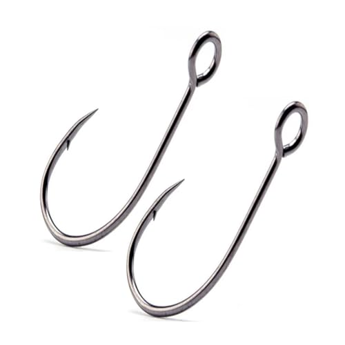 YTBHSHXZ 50 stücke Angeln Kurbel Haken Stacheldraht Angelhaken Angelgerät High Carbon Stahl Fisch Einzelnen Karpfen Jig Haken for Angeln(4) von YTBHSHXZ