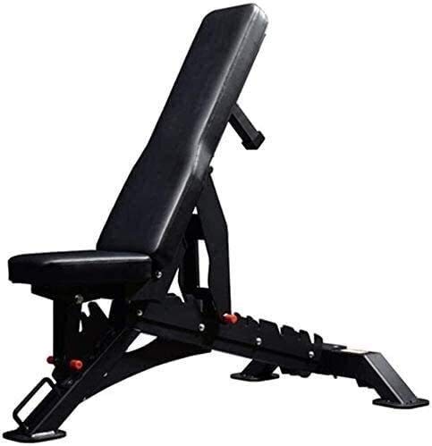 Hantelbank Heim-Fitnessstudiobänke Hantelbank Verstellbare 90° Flache Hantelbank, Klappbare Sit-Up-Bank, Hantelbank Trainingsbank Fitnessstuhl Gymnastikhocker 120x74x122c von YTGDBDG