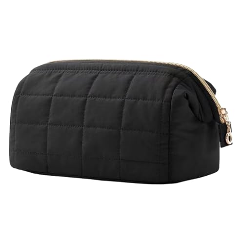 Gesteppte Reise-Make-up-Tasche, Kulturbeutel für Frauen | Damen-Make-up-Tasche mit großem Fassungsvermögen | Große gesteppte Kosmetiktasche, wasserdichter Make-up-Taschen-Organizer für Zuhause, Wohnhe von YTGOCN