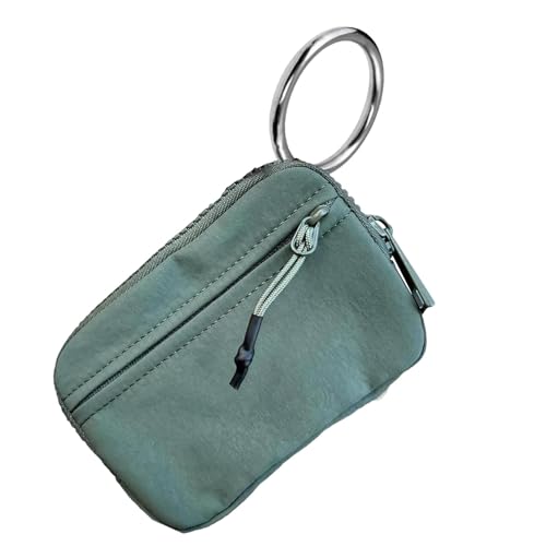 Kleine Reißverschluss-Brieftasche, Geldbörse, Kartenbrieftasche Schlüsselanhänger Brieftasche, Zip-Kartenetui mit ID-Fenster, Brieftasche Schlüsselanhänger Brieftasche, Münzfach kleine Tasche für von YTGOCN