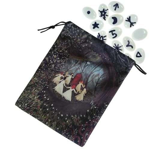 YTGOCN Taschen Beutel für Tarotkarten | Tarotkarten-Aufbewahrungstasche mit Kordelzug | 13 x 18 cm Tarotkarten-Taschen für Hexenweisheiten-Brettspielkarten, Tarotkarten-Zubehör-Geschenktüte von YTGOCN