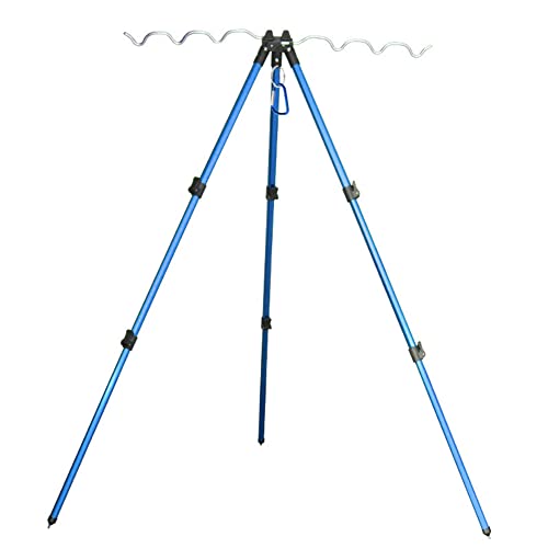 Multifunktionale Angelruten-Stativ-Ständer, einziehbare Angelhalterung, Aluminium, faltbar, Angelrutenhalter, Blau Multifunktionale Angelruten-Stativ-Ständer, einziehbare Angelhalterung, Aluminium, faltbar, Angelrutenhalter, Blau von YUANGANG