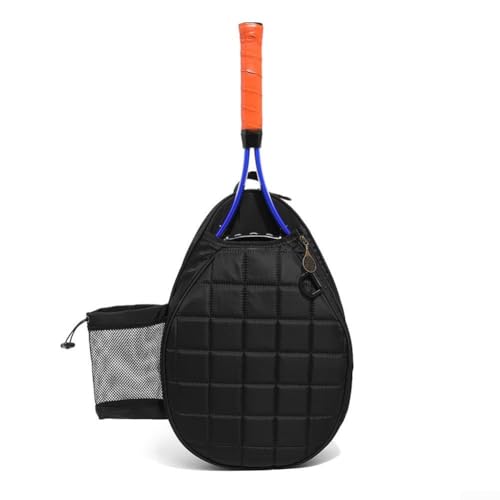 YUANGANG Pickleball-Tasche, Tennistasche, Rucksack, Tennis-Rucksäcke, verstellbare Pickleball-Schlingentaschen mit Wasserflaschenhalter für Pickleball, Badminton, Schwarz von YUANGANG