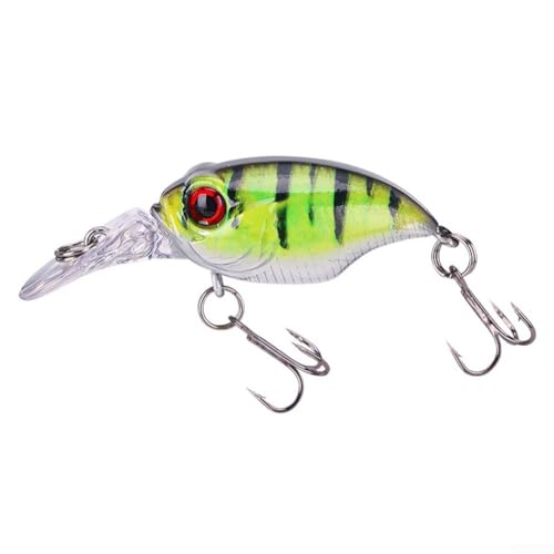 Zuverlässiger und effektiver Angelköder, 6 g, 4 cm, Kunstköder, Barsch, Crankbait-Tackle-Wobbler (3) von YUANGANG