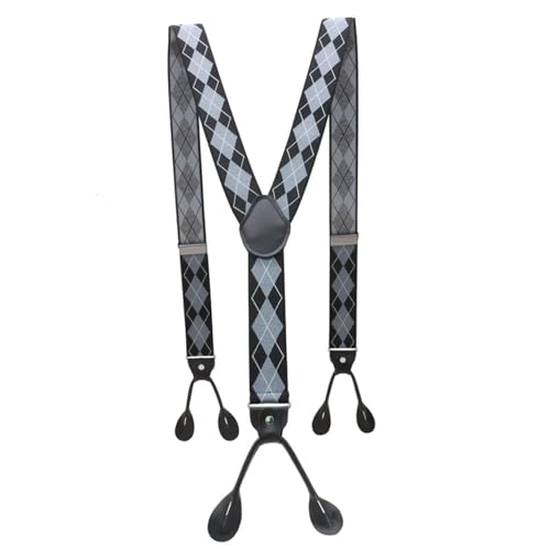 YUECIBAI Hosenträger Suspender Hosenträger Mit Knöpfen Für Erwachsene Hosenträger Mit Y-Rücken Für Herren Ligas Tirantes Stretch 6 Stück YUECIBAI Hosenträger Suspender Hosenträger Mit Knöpfen Für Erwachsene Hosenträger Mit Y-Rücken Für Herren Ligas Tirantes Stretch 6 Stück von YUECIBAI