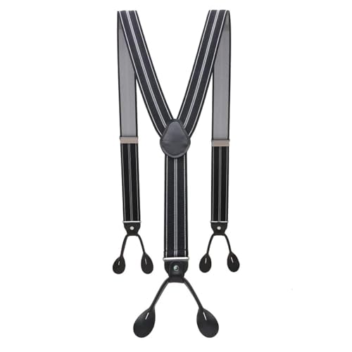 YUECIBAI Hosenträger Suspender Hosenträger Mit Knöpfen Für Erwachsene Y-Rückenform Für Herren Ligas Tirantes Stretch 9 von YUECIBAI