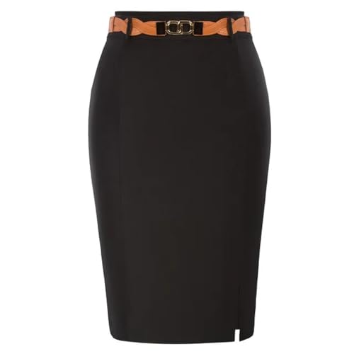 YUECIBAI Hübscher Rock Bleistiftrock Damen-Schlitz-Rock Mit Gürtel Hohe Taille Mit Hüft Umhüllt Bleistift Rock YUECIBAI Hübscher Rock Bleistiftrock Damen-Schlitz-Rock Mit Gürtel Hohe Taille Mit Hüft Umhüllt Bleistift Rock von YUECIBAI
