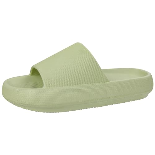 YUECIBAI Pantoletten Zehentrenner Mode Dicke Boden Hausschuhe Für Frauen Indoor Weiche Plattform Heim Sandalen Dusche Badezimmer Hausschuhe Paar Strands Chuhe 42-43 Light Green YUECIBAI Pantoletten Zehentrenner Mode Dicke Boden Hausschuhe Für Frauen Indoor Weiche Plattform Heim Sandalen Dusche Badezimmer Hausschuhe Paar Strands Chuhe 42-43 Light Green von YUECIBAI