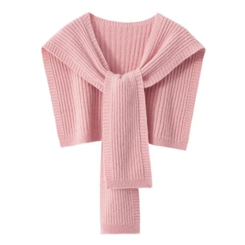 YUECIBAI Schal Damen Frauen Schal Faden Technologie Schal Gemütlich Gestrickte Damen Schal Mit Schnürung Detail Elastisch Dekorativ Für Kalt Pink von YUECIBAI