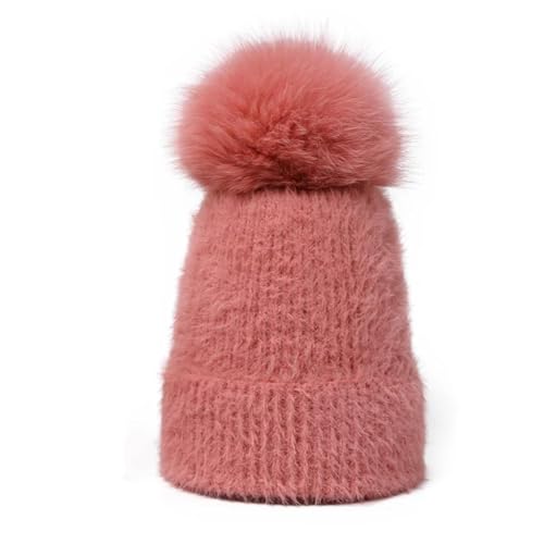 YUECIBAI Schal Damen Pompom Hut Schal Sets Eltern Winter Warme Outdoor Baumwoll Mützen Für Frauen Kinder Hut Schal Set Kind N von YUECIBAI