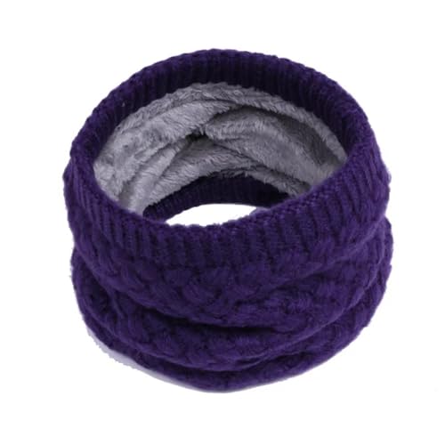 YUECIBAI Schal Damen Warm Gebürstetes Strick Hals Wärmer Kreis Wrap Loop Outdoor Ski Kletter Schal Für Männer Frauen Lila YUECIBAI Schal Damen Warm Gebürstetes Strick Hals Wärmer Kreis Wrap Loop Outdoor Ski Kletter Schal Für Männer Frauen Lila von YUECIBAI