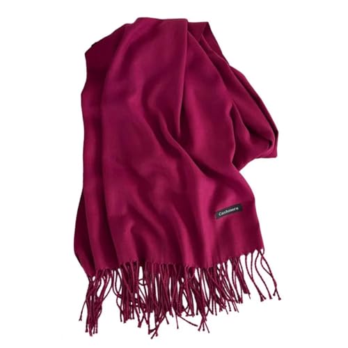 YUECIBAI Schal Damen Wrap Gemütlicher Verdickter Einfarbiger Quaste Schal Für Frauen Warmer Schal Mit Weitem Langen Hals Gewinert YUECIBAI Schal Damen Wrap Gemütlicher Verdickter Einfarbiger Quaste Schal Für Frauen Warmer Schal Mit Weitem Langen Hals Gewinert von YUECIBAI