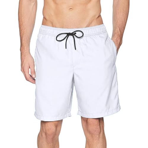 YUECIBAI Shorts Kurze Hose Strandbrett-Shorts Für Männer Badeanzüge Kurze Hosen Für Männer Sport Badeanzüge Volleyball Herren Unterwäsche Bademode Shorts S Weiß von YUECIBAI