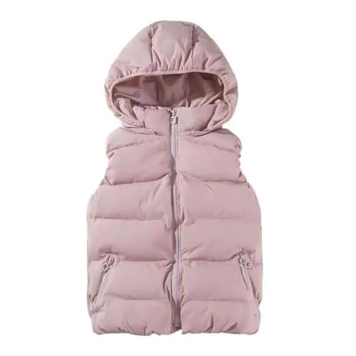 YUECIBAI Weste Vest Frauen Kapuzen Weste Abnehmbare Mütze Verdicken Frauen Weste Mantel Halten Warm Ärmellose Jacke Kleidung Für Outdoor L Pink von YUECIBAI