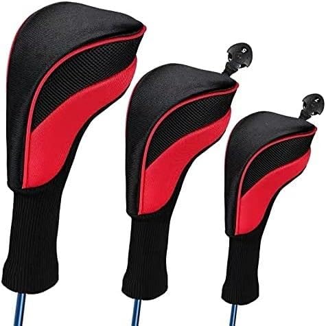 Golf Abdeckung Schutz, Golf Kopf Abdeckungen, Golfschlägerhülle Golf-Fanprodukte Golf-Holzschlägerhülle Driver-Schutzhülle Reibungsfreie Schlägerkopfkappenhülle(Reg) von YUEKOPOU