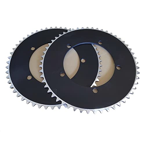 YUEKOPOU Kettenblatt,Aluminum Alloy Chain, Chainring, 1 Pcs Fixed Gear Bicycle Chainring Track Bike Chainwheel Chain Ring Single Speed Chainrings for Bikes(130bcd 52t) von YUEKOPOU