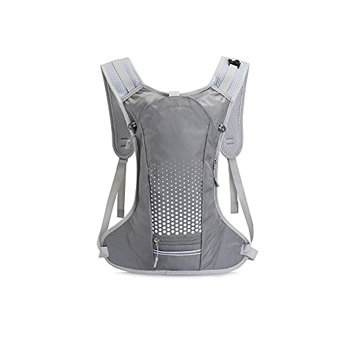 YUEKOPOU Rucksack Wasserspeicher, Outdoor Wasserbeutel, Bike Backpacks Nylon Vest Running Backpack Sports Hydration Cycling Marathon Trail Portable Men Women Bag Waterproof Run Fitness Rucksack(Grey) von YUEKOPOU