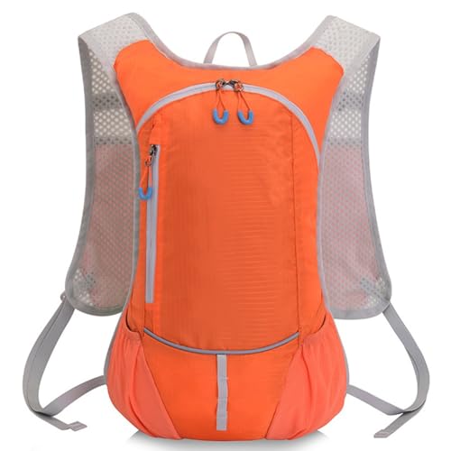 YUEKOPOU Rucksack Wasserspeicher, Outdoor Wasserbeutel, Black Running Vest,Marathon Running Vest,The Main Compartment Can Hold Water Bag, Which Can Be Suitable for Short Trips,(Orange) von YUEKOPOU