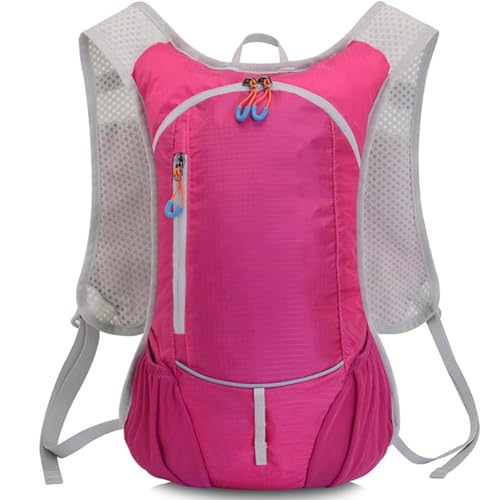 YUEKOPOU Rucksack Wasserspeicher, Outdoor Wasserbeutel, Black Running Vest,Marathon Running Vest,The Main Compartment Can Hold Water Bag, Which Can Be Suitable for Short Trips,(Rose) von YUEKOPOU